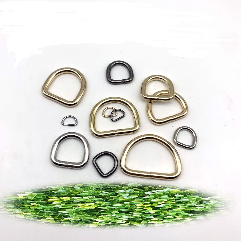 Metal D-Ring Bag Buckle D Loop Clip Hook Fasteners for Dog Collar Purses Bags Webbing