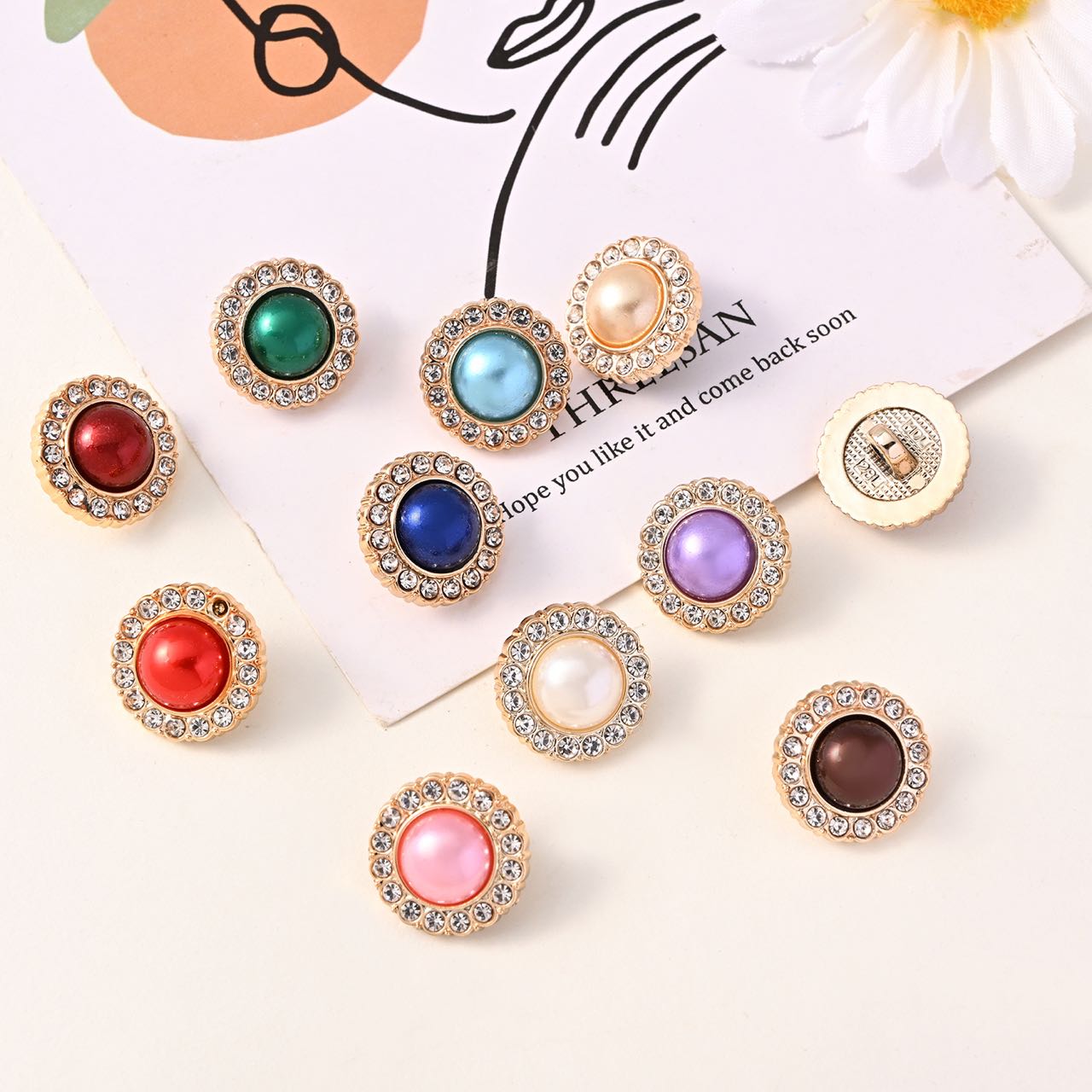 Backhole Fancy Button Plastic Oil Button 