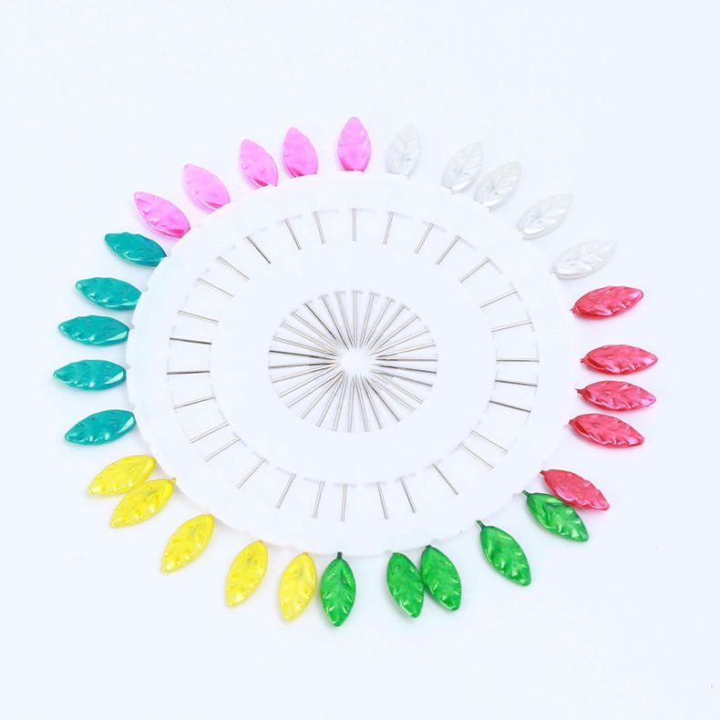 Wholesale Coloful Pearl Head Pin Leaf Pearl Head Dressmaker Pins Sewing Pins