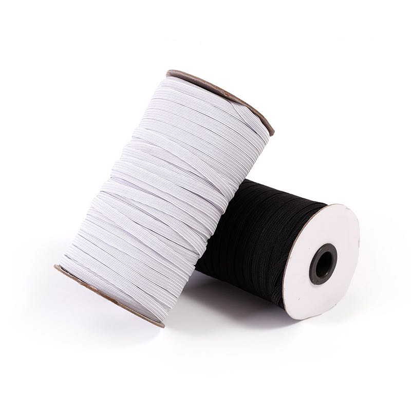 100% Latex White Flat Elastic Braid Cord