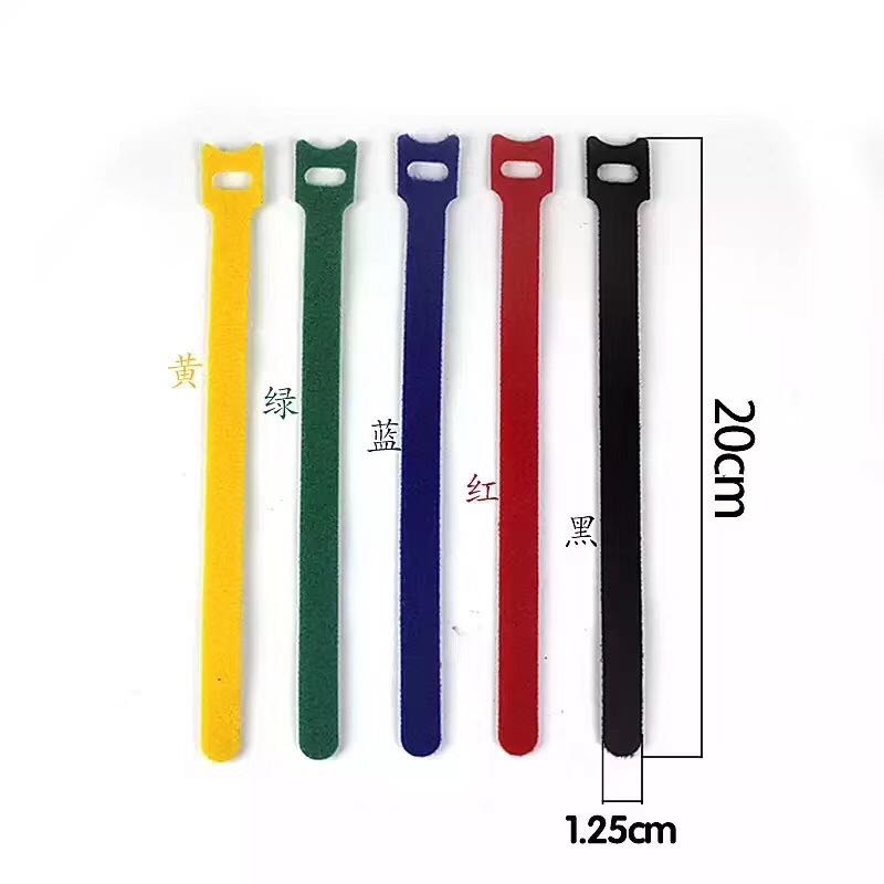 Reusable Microfiber Self-adhesive Hook and Loop Adjustable Cords Elastic Straps for Home OfficeElectronic Wires
