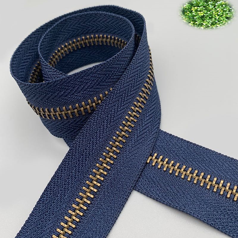 Bronze Zipper  Long Chain Cierres Zipper for Bag