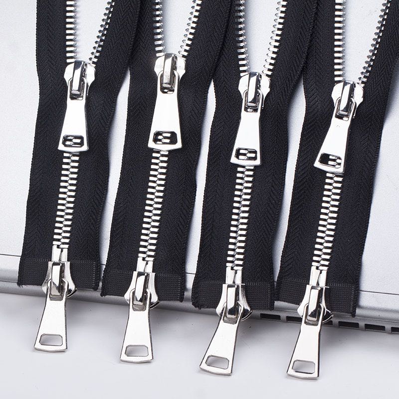 #5 Two-way Separator Double Sides Brass Zippers Open-end Metal Zipper