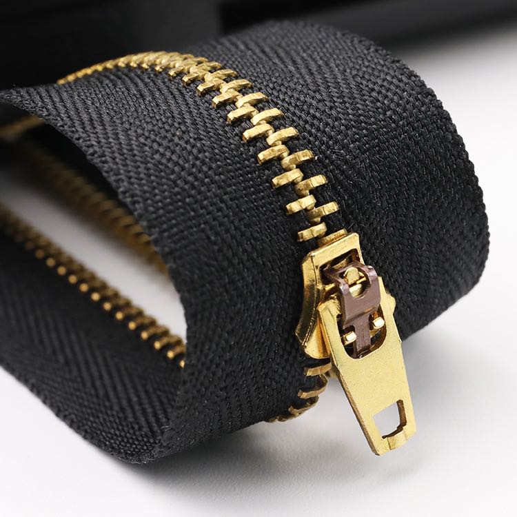 Plated 4# 5# Brass Zipper Puller YG Slider